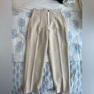 Zara ecru / cream work trouser pants